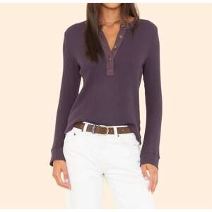 NEW XIRENA lucas long sleeve top in grey smoke